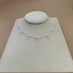 CHOKER 7 GOTAS ZIRCÔNIAS ROSA ELOS FINOS