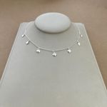CHOKER 7 CORAÇÕES LISO 1 FACE PENDURADOS CARTIER 35CM COM EXTENSOR 5CM