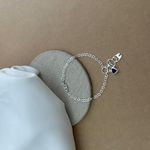 PULSEIRA CIRCULO COM MENINO VAZADO CORAÇÃO ZIRCÔNIA SAFIRA