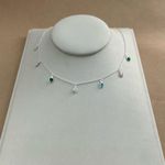 CHOKER COM 7 CORAÇÕES DE ZIRCÔNIA COLORS PENDURADOS CARTIER 