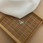 BERLOQUE LIBÉLULA RESINADA AZUL E VERDE