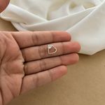 PIERCING ARGOLA CORAÇÃO LISA COM 1 CORAÇÃO DE ZIRCÔNIA