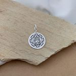 PINGENTE MEDALHA MÉDIA FLOR DE LÓTUS E GANESHA LASER 