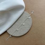PULSEIRA INFANTIL COM 4 CORAÇÕES DE ZIRCÔNIA CRISTAL GRUMETT ALONGADO