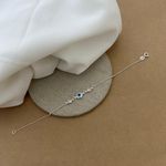 PULSEIRA 1 OLHO GREGO 2 ZIRCÔNIA CRISTAL COM BORDA ELO PORTUGUES