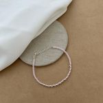Pulseira Cristais Rosa Claro Bolinhas Centro 