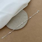 PULSEIRA COM 4 ZIRCÔNIAS NAVETE CRISTAL ELOS ARREDONDADOS