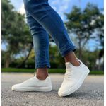  Sapatênis Casual Masculino CNS knit Off White