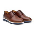 Sapato Casual Masculino Derby CNS Broadway 25 Castanho e Madeira