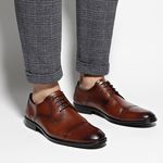 Sapato Social Masculino Derby CNS Brogue 71008 Havana