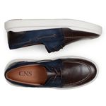 Sapato Casual Masculino Sider CNS Wav 29 Blue e Café