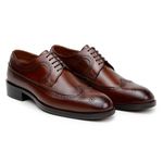 Sapato Social Masculino Derby CNS+ Brogue Holl Whisky