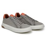 Tênis Casual Masculino CNS Lux 007 Cinza e Laranja