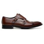 Sapato Social Masculino Monk Strap CNS 19504 Camel