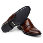 Sapato Social Masculino Monk Strap CNS 19504 Camel