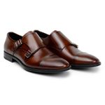 Sapato Social Masculino Monk Strap CNS 19504 Camel