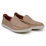Sapato Casual Masculino Mocassim CNS 20001 AREIA E CARAMELO