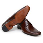 Sapato Social Masculino Derby CNS Disc 05 Tostado