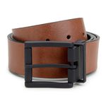 Cinto Casual Masculino Dupla Face CNS 08180104 Camel e Preto