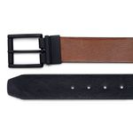 Cinto Casual Masculino Dupla Face CNS 08180104 Camel e Preto