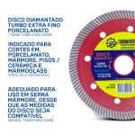 Disco Diamantado Turbo 4" 110mm Extra Fino Para Porcelanato - FERRAMENTAS LDI 