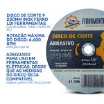 Disco de Corte 9 polegadas 230mm Inox Ferro - LDI Ferramentas