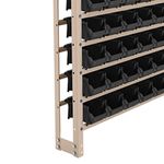 Kit Estante Gaveteiro Com 108 Gavetas N.3 Preto Presto