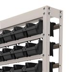 Kit Estante Gaveteiro Com 108 Gavetas N.3 Preto Presto