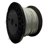 Cabo de Aço Plastificado 5/32 3,97mm Galvanizado 6x7 Alma de Fibra 100 Metros