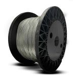 Cabo de Aço Plastificado 5/32 3,97mm Galvanizado 6x7 Alma de Fibra 100 Metros
