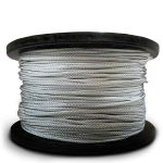 Cabo de Aço Plastificado 5/32 3,97mm Galvanizado 6x7 Alma de Fibra 100 Metros