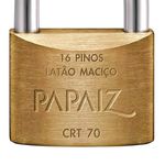 Cadeado Tetra Papaiz 70mm Chave em Latão Crt 70