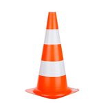 Cone Flexível 75 Cm Com Faixa Refletiva Laranja E Branco