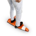 Cone Flexível 75 Cm Com Faixa Refletiva Laranja E Branco