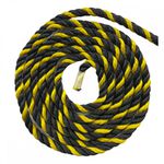 Corda Nylon Torcida 10mm Zebrada Amarela E Preta Pesca Nautica 11kg 220m