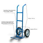 Carrinho Carro Transporte Carga 150kg Roda Maciça Ferramentas Ldi