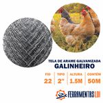 Tela Galinheiro Arame 1,5m X 50m Fio 22 Ferramentas Ldi