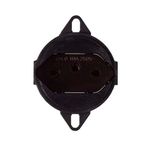 TOMADA 2P+T 10A PRETO PARA PISO WEG