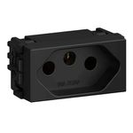 MODULO TOMADA 2P+T 20A PRETO REFINATTO