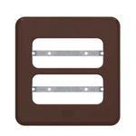 PLACA EMBUTIR MOVEIS E PEDRAS 2 POS 60MM MARROM COMPOSÉ