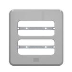 PLACA EMBUITIR MOVEIS E PEDRAS 2 POS 60MM CINZA COMPOSÉ 