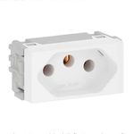 MODULO TOMADA 2P+T 10A BRANCO REFINATTO