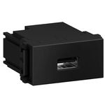 MODULO TOMADA USB BIVOLT KEYSTONE PRETO REFINATTO