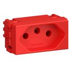 MODULO TOMADA 2P+T 10A VERMELHO REFINATTO