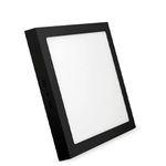 PLAFON LED 24W QUADRADO DE SOBREPOR PRETO 6500K BIVOLT FOXLUX 