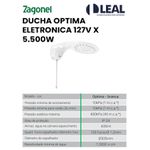 DUCHA OPTIMA ELETRONICA 127V X 5.500W ZAGONEL