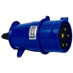 PLUGUE INDUSTRIAL 250V 32A 2P+T 6H AZ