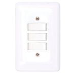 CONJUNTO 2 INTERRUP´TOR SIMPLES + 1 PARALELO BRANCO STYLUS