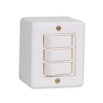 Conjunto 3 Interruptores Simples 10A 250V SOBREPOR - ILUMI