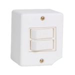 Conjunto 2 Interruptores Paralelos SOBREPOR BOX BRANCO ILUMI